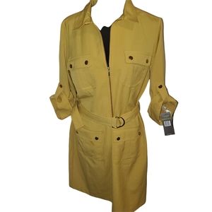 Sharagano Belted Dress Autumn Gold sz 14P